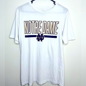 Steel Notre Dame Fanatics Fighting Irish Campus T-Shirt Mens Small White